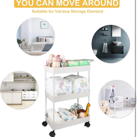 Nursery Essentials Diaper🩲Storage Caddy Organizer for Changing Table & Crib - Picture 5 of 8